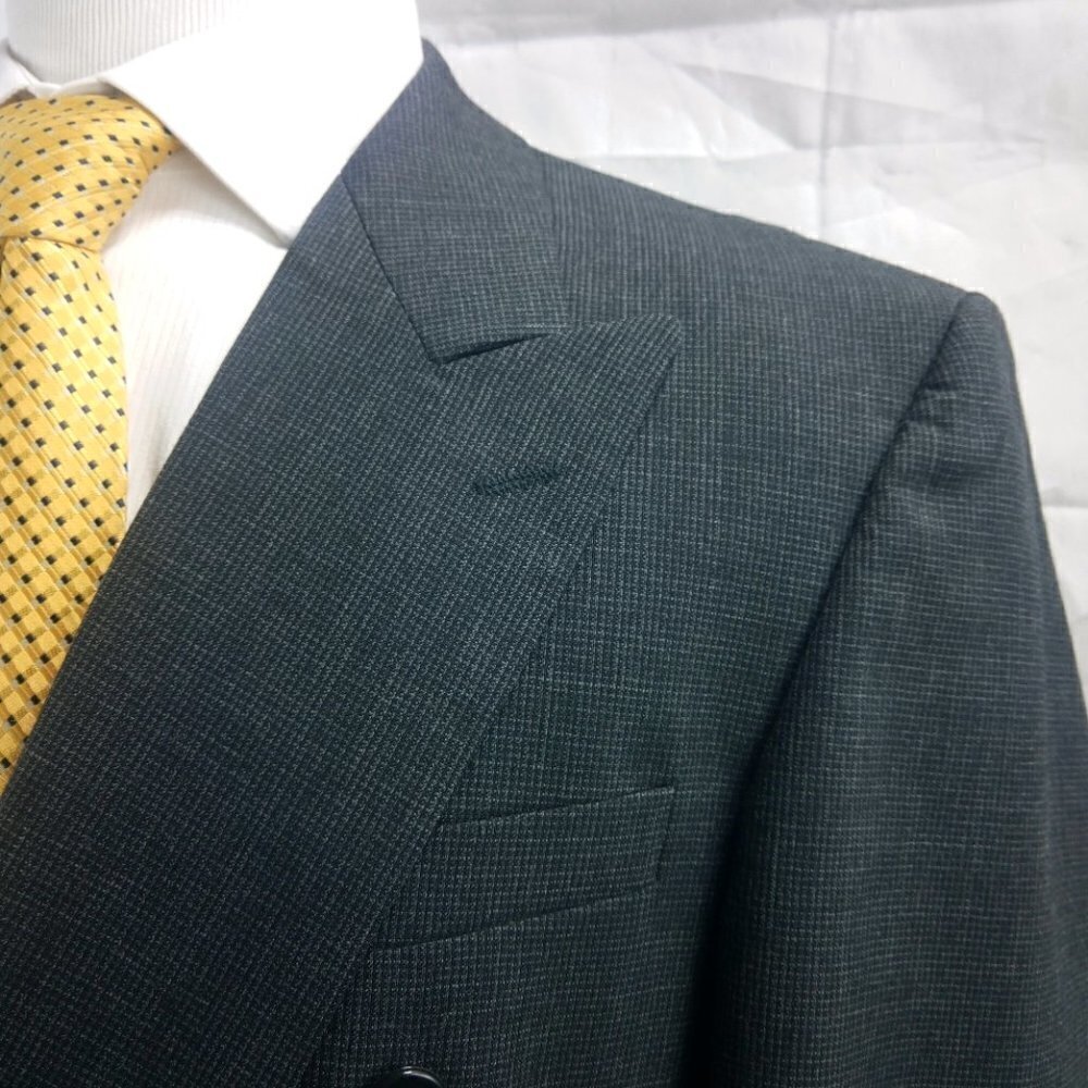 Roberto Vasalli Double Breasted Gray Suit Blazer - Picture 2 of 13